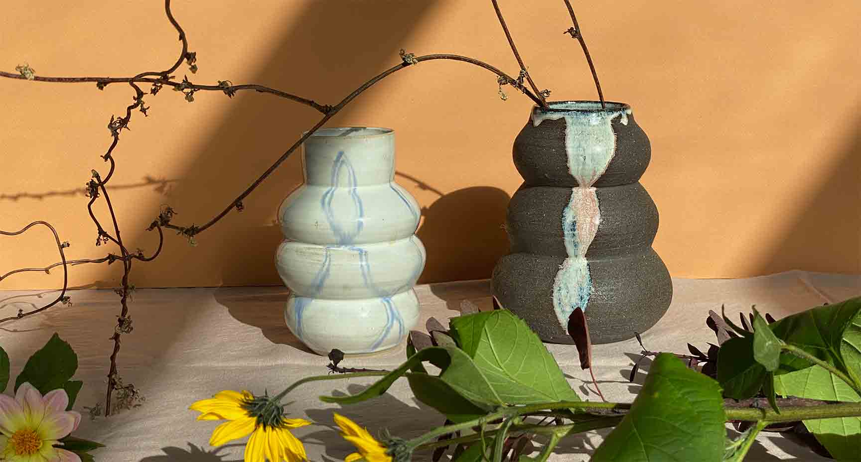 Rouen inspired vases